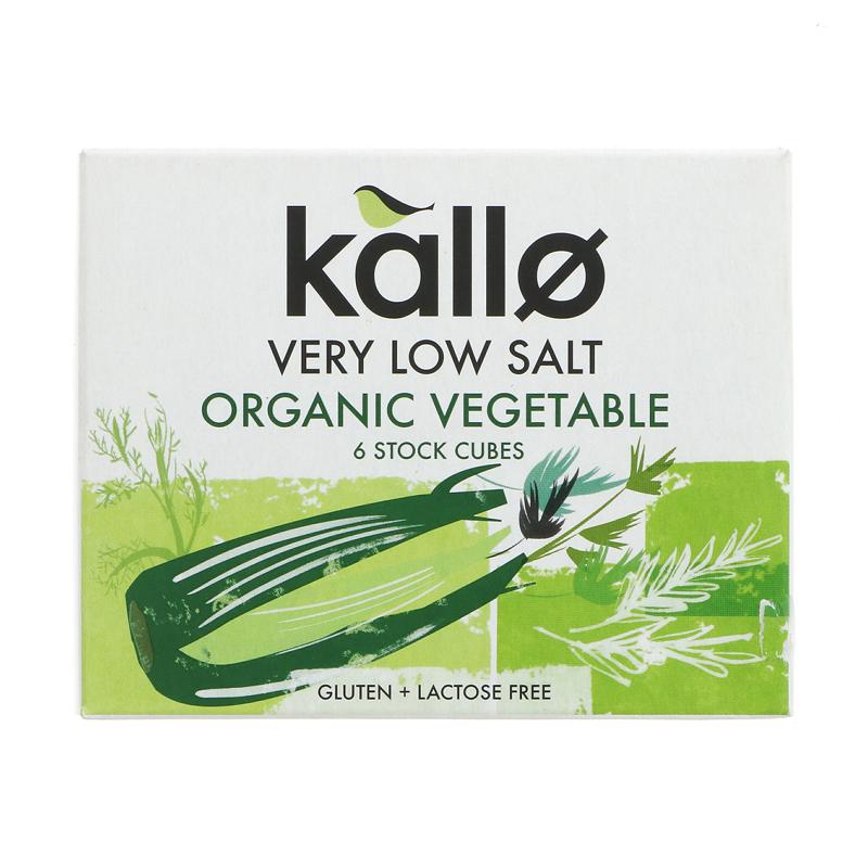 Kallo Low Salt Vegetable Stock Cubes, 60g Chinley Coop